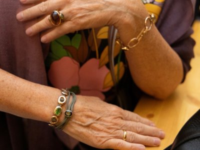 Klappringarmband,Stecksteinring und Flexibles