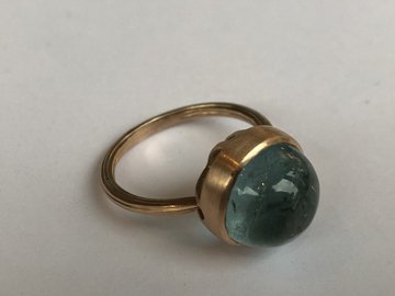 Aquamarin mit Spannring