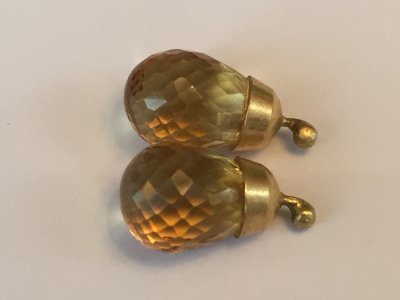 Citrinpampel in 900 Ggschale  10x14mm 540.-€