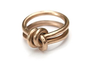 Knotenring massiv 9ct Rosegold