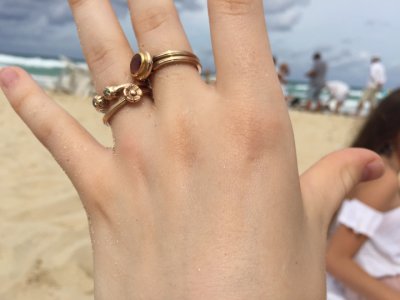 Ringe am Strand