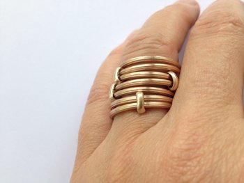 Klappringarmband auf Finger