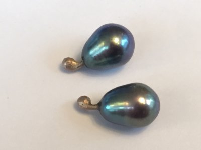 graue Zuchtperlen 11x7,5mm 150.-€