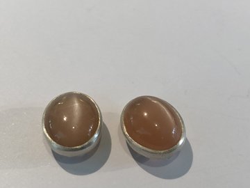 Mondsteinvariopaar in Silber gefasst