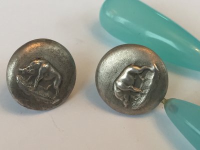 Silbervariostecker  Achatanhänger 