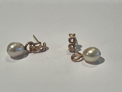 Varioohrring auch für Perlen mit Öse